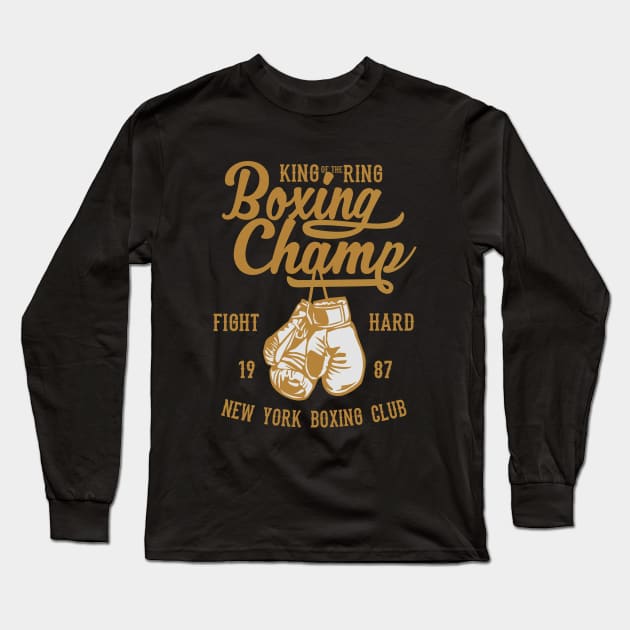 Boxing Champ - King of The Ring Long Sleeve T-Shirt by HealthPedia